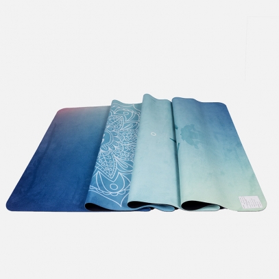 Reversible suede yoga mat